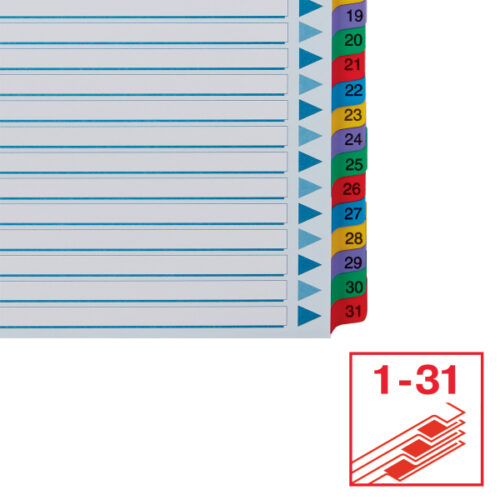 100164_04-2.jpg Przekładki kartonowe Mylar A4 Esselte, biały 1-31