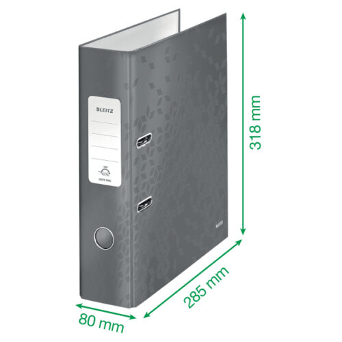 10050095_03-1.jpg Segregator z mech. WOW Leitz 180°, A4/80mm, czarny