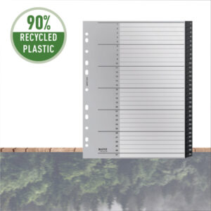 Przekładki Recycle A4 PP 1 - 31, czarne