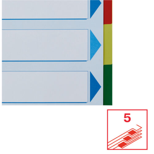 15266_04-2.jpg Przekładki plastikowe MAXI z PP Esselte, 5 kart