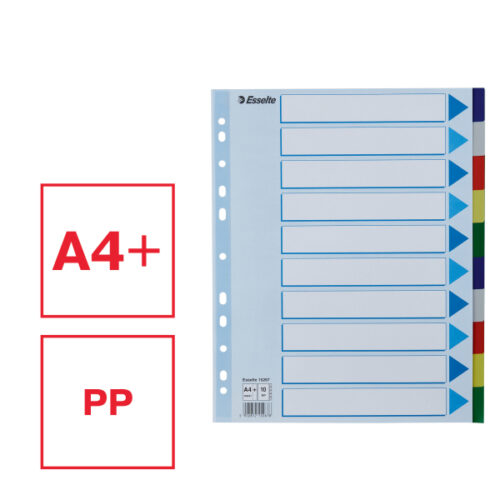 15267_01-2.jpg Przekładki plastikowe MAXI z PP Esselte, 10 kart
