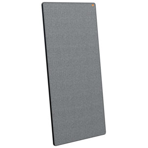 Przenośna, dwustronna, magnetyczna tablica suchościeralna i informacyjna do systemu Nobo Move&Meet, wykończenie czarne, 900x1800mm