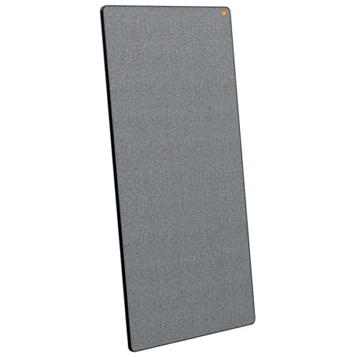 Przenośna, dwustronna, magnetyczna tablica suchościeralna i informacyjna do systemu Nobo Move&Meet, wykończenie czarne, 900x1800mm