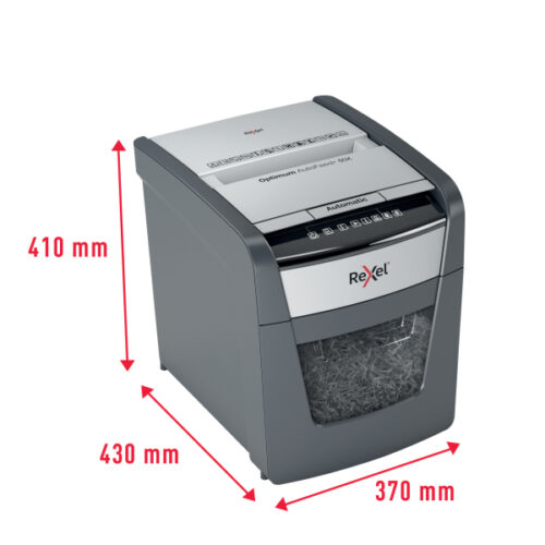 2020050XEU_06.jpg Niszczarka Rexel Optimum AutoFeed+ 50X, P4, 50 kartek, 20 l kosz