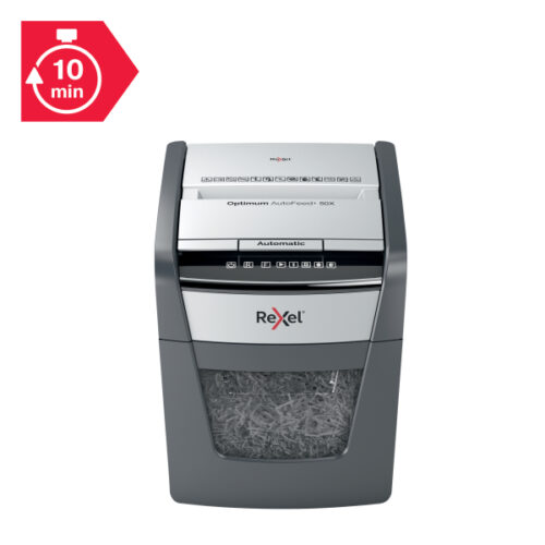 2020050XEU_08.jpg Niszczarka Rexel Optimum AutoFeed+ 50X, P4, 50 kartek, 20 l kosz