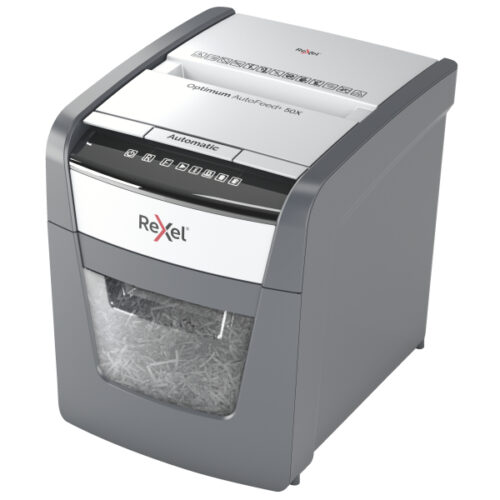2020050XEU_iu_02.jpg Niszczarka Rexel Optimum AutoFeed+ 50X, P4, 50 kartek, 20 l kosz