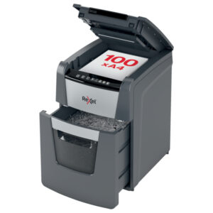 Niszczarka Rexel Optimum AutoFeed+ 100M, P5, 100 kartek, 34 l kosz