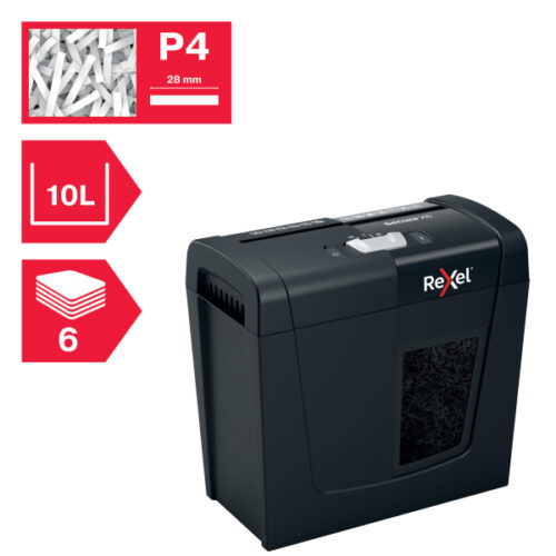 2020122EU_n_06.jpg Niszczarka Rexel Secure X6, P4, 6 kartek, 10 l kosz