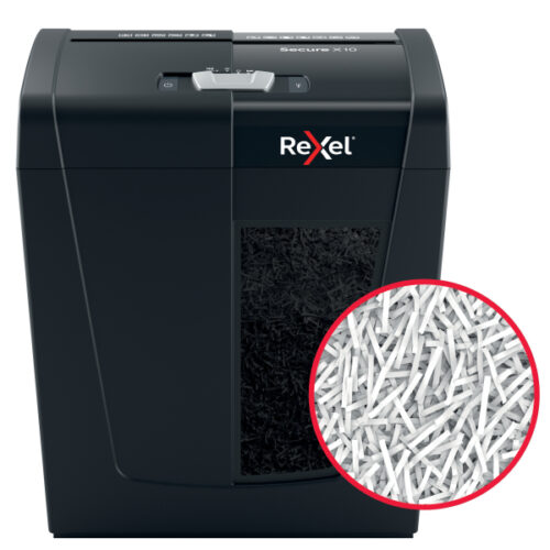 2020124EU_n_03.jpg Niszczarka Rexel Secure X10, P4, 10 kartek, 18 l kosz