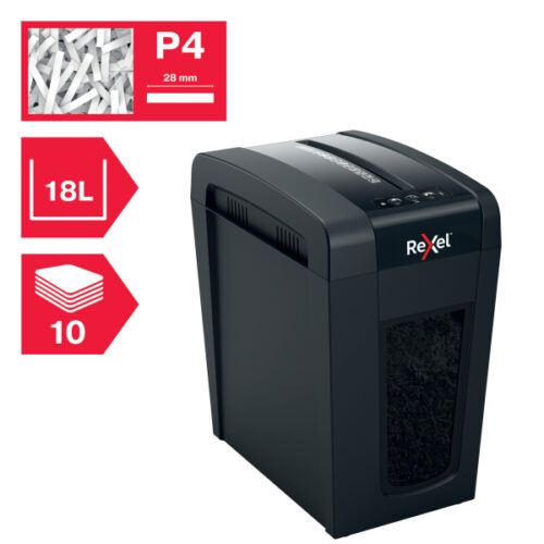 2020127EU_n_06.jpg Niszczarka Rexel Secure X10-SL, P4, 10 kartek, 18 l kosz