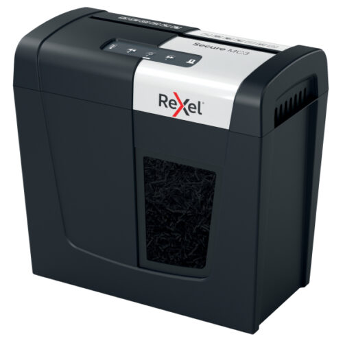 2020128EU_03.jpg Niszczarka Rexel Secure MC3, P5, 3 kartki, 10 l kosz