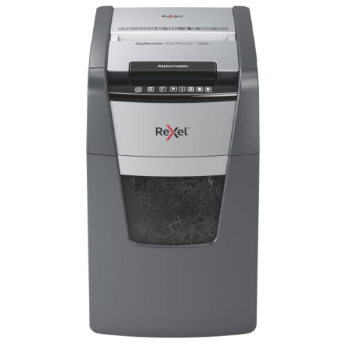 2020130XEU_01.jpg Niszczarka Rexel Optimum AutoFeed+ 130X, P4, 130 kartek, 44 l kosz