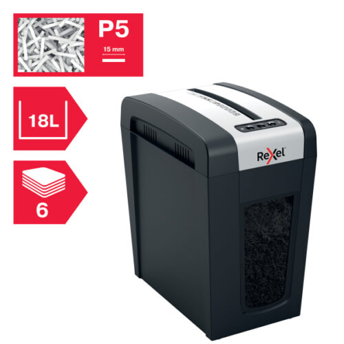 2020133EU_n_07.jpg Niszczarka Rexel Secure MC6-SL, P5, 6 kartek, 18 l kosz