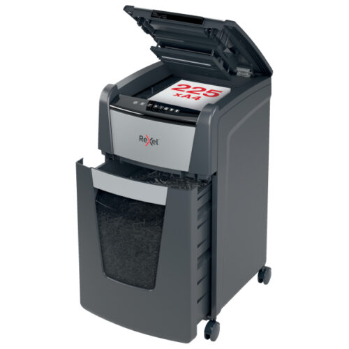 Niszczarka Rexel Optimum AutoFeed+ 225X, P4, 225 kartek, 60 l kosz