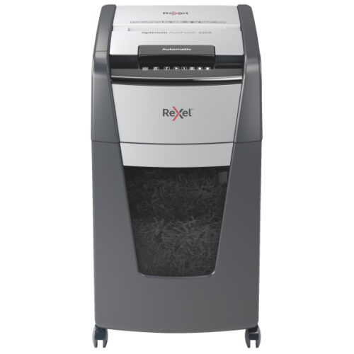 2020225XEU_01.jpg Niszczarka Rexel Optimum AutoFeed+ 225X, P4, 225 kartek, 60 l kosz