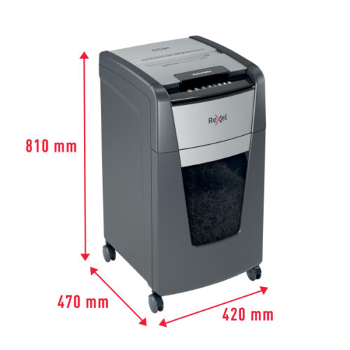 2020225XEU_06.jpg Niszczarka Rexel Optimum AutoFeed+ 225X, P4, 225 kartek, 60 l kosz