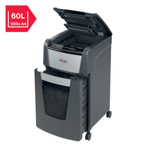 2020225XEU_n_03.jpg Niszczarka Rexel Optimum AutoFeed+ 225X, P4, 225 kartek, 60 l kosz