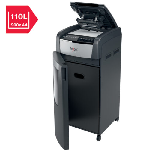2020600XEU_n_04.jpg Niszczarka Rexel Optimum AutoFeed+ 600X, P4, 600 kartek, 110 l kosz