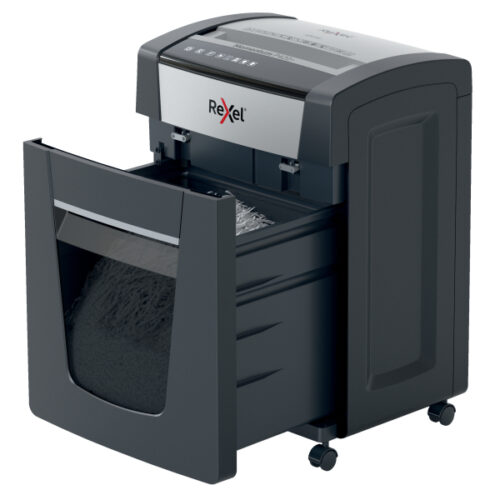 2021420XEU_03.jpg Niszczarka Rexel Momentum P420+, P4, 20 kartek, 30 l kosz