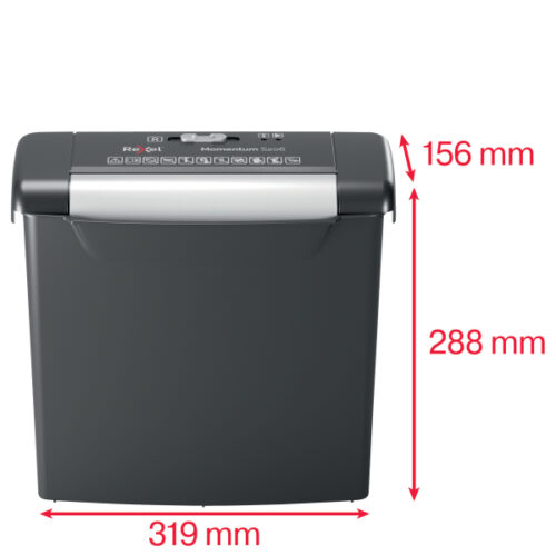 2104568EU_03.jpg Niszczarka Rexel Momentum S206, P2, 6 kartek, 9 l kosz