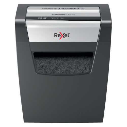 2104571EU_01.jpg Niszczarka Rexel Momentum X410, P4, 10 kartek, 23 l kosz