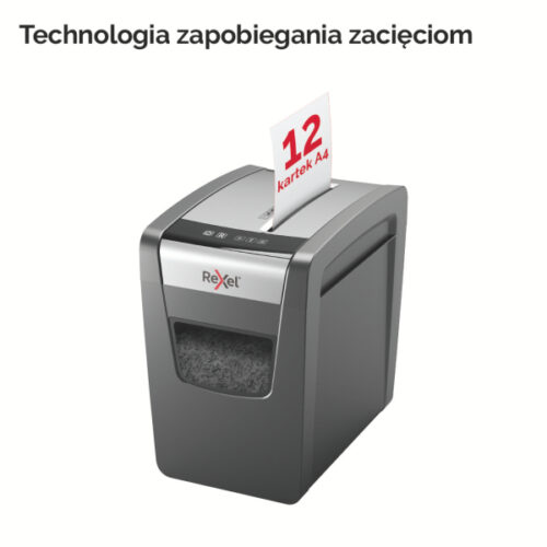 2104574EU_n_02.jpg Niszczarka Rexel Momentum X312-SL Slimline, P3, 12 kartek, 23 l kosz