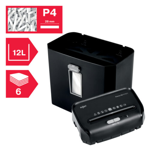2104579EU_01.jpg Niszczarka Rexel ProMax QS RPX612, P4, 6 kartek, 12 l kosz