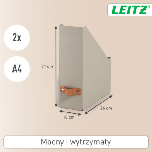 24710012_n_04.jpg Pojemnik na dokumenty Leitz Puro, z tektury w 100% z recyklingu, 2 szt., beżowy