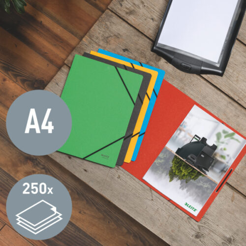 39080055_01.jpg Teczka kartonowa z gumką Recycle A4, zielony
