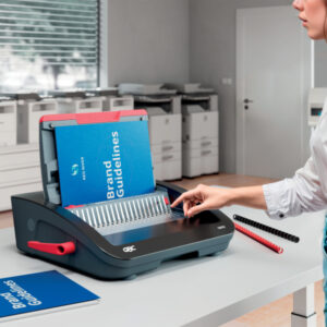 Bindownica grzebieniowa elektryczna GBC CombBind® CB25E, dziurkowanie 25, bindowanie 390 kartek