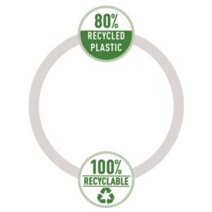 Teczka z 5 przegródkami Recycle A4 PP, czerwona