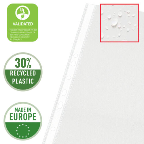 47181_02-2.jpg Koszulki groszkowe Esselte, A3, pionowe, 30% PP z recyklingu, 85 mic.