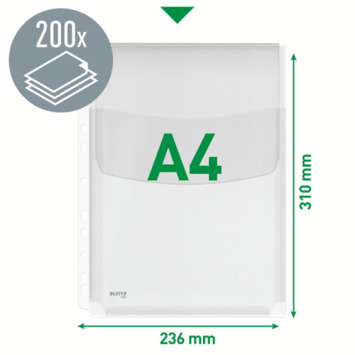 47573003_08-2.jpg Poszerzane koszulki Leitz, z klapką, A4, 48% PCV z recyklingu, 170 mic.