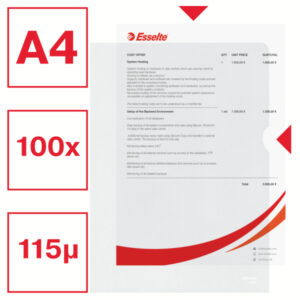 54832_01-1.jpg Ofertówki groszkowe Esselte, A4, 30% PP z recyklingu, 115 mic., przezroczysty