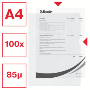 Ofertówki groszkowe Esselte, A4, 30% PP z recyklingu, 85 mic.