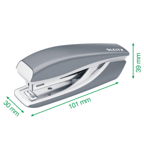 55281016_02.jpg Zszywacz Mini metalowy Leitz WOW, żółty, 10 lat gwarancji, 10 kartek
