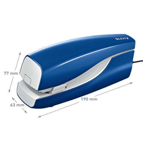 55330035_01.jpg Zszywacz elektryczny Leitz Nexxt Series, na zasilacz, niebieski, 3 lata gwarancji, do 20 kartek
