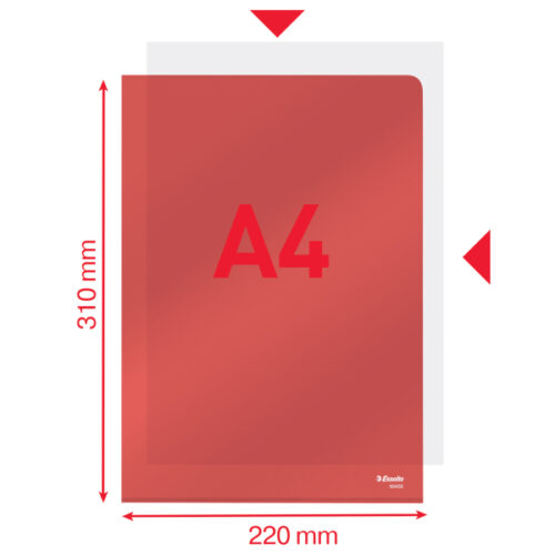 55433_iu_02-1.jpg Ofertówki krystaliczne Esselte, A4, sztywne, 150 mic., czerwony