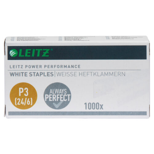 55540000_04.jpg Zszywki Leitz białe, niewidoczne na papierze 24/6