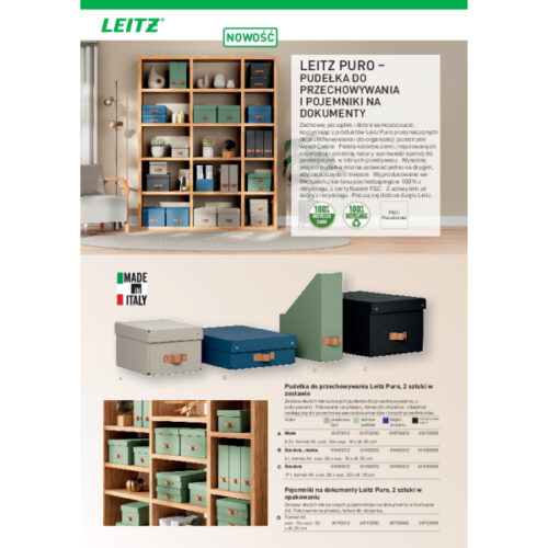 61490095_n_05.jpg Pudełko do przechowywania Leitz Puro z pokrywką, średnie, 17 l, z tektury w 100% z recyklingu, 2 szt., czarne