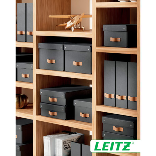 61490095_n_16.jpg Pudełko do przechowywania Leitz Puro z pokrywką, średnie, 17 l, z tektury w 100% z recyklingu, 2 szt., czarne