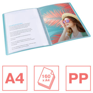 Album ofertowy Esselte Colour'Breeze, z 80 koszulkami, niebieski