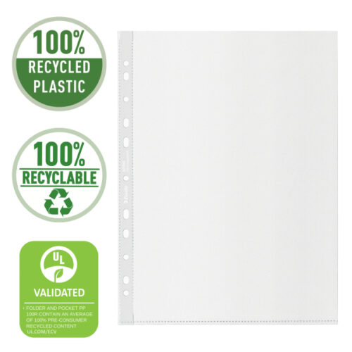 627493_01-2.jpg Koszulki groszkowe Esselte Recycled Premium, A4, PP 70 mic.