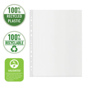 Koszulki groszkowe Esselte Recycled Premium, A4 Maxi, PP 70 mic.