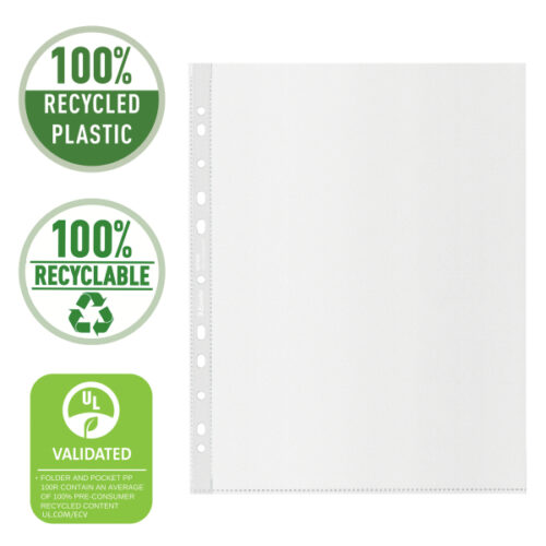 627494_01-1.jpg Koszulki groszkowe Esselte Recycled Premium, A4 Maxi, PP 70 mic.