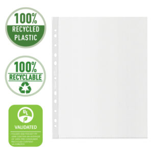Koszulki groszkowe Esselte Recycled Premium, A4 Maxi, PP 70 mic.