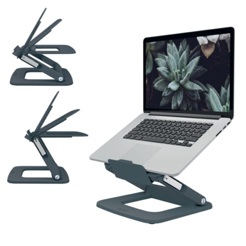 Podstawka pod laptopa Leitz Ergo, 80% plastiku z recyklingu, szara