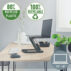 Podstawka pod laptopa Leitz Ergo, 80% plastiku z recyklingu, szara