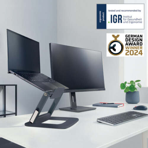 64240089_03.jpg Podstawka pod laptopa Leitz Ergo, 80% plastiku z recyklingu, szara