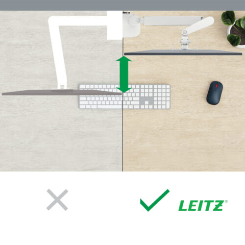 65370085_02.jpg Podwójne ramię Leitz Ergo do monitora, jasnoszare